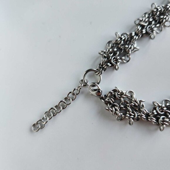 Unique handmade dainty silver bracelet ✦ intricate lace bracelet ✦ - Picture 10 of 12